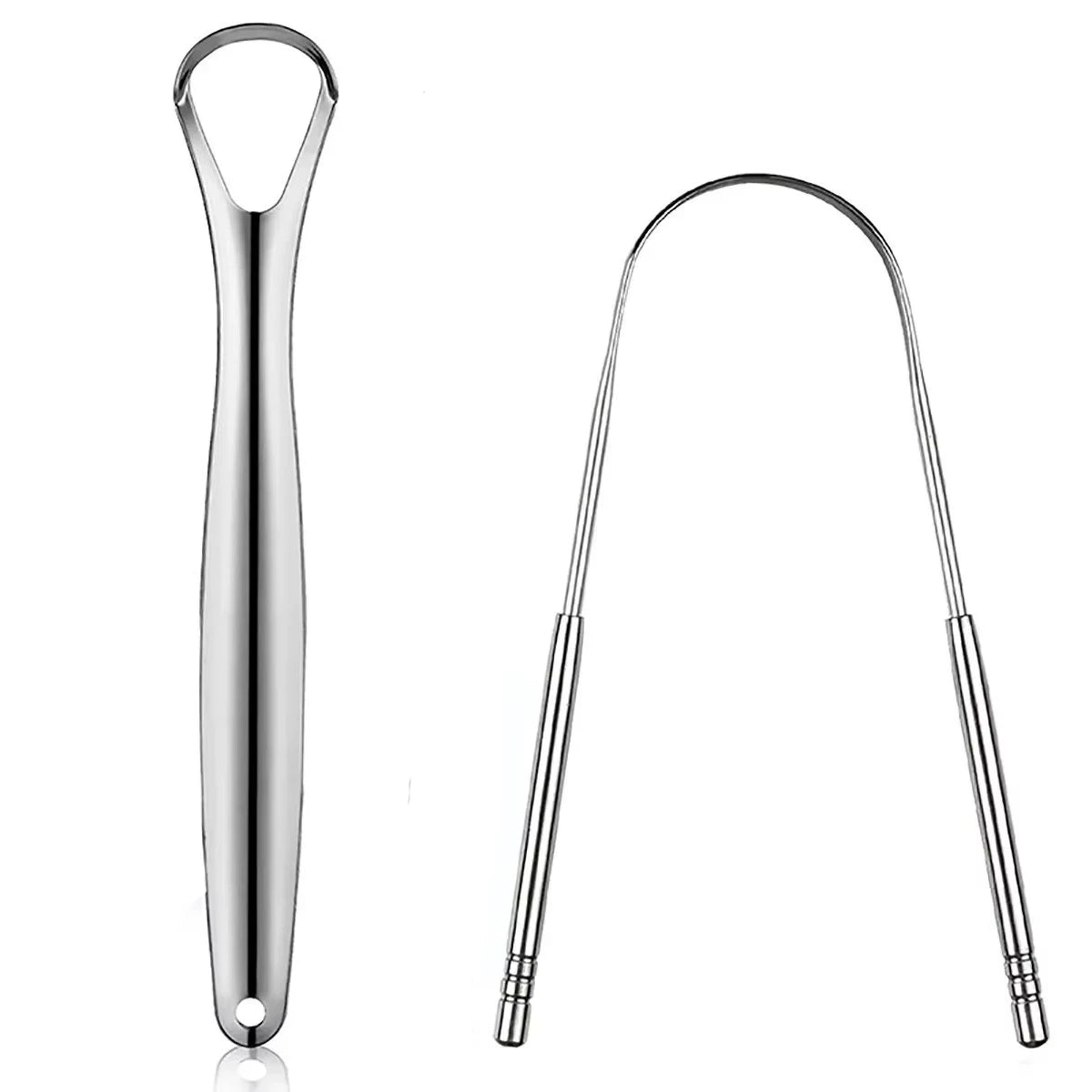 1Pcs/2Pcs/3Pcs Metal Tongue Scraper Cleaner for Adults & Kids, Portable Stainless Steel Tongue Scrapers Brushes for Removing